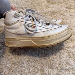 Reebok High Top Womens White Sneakers